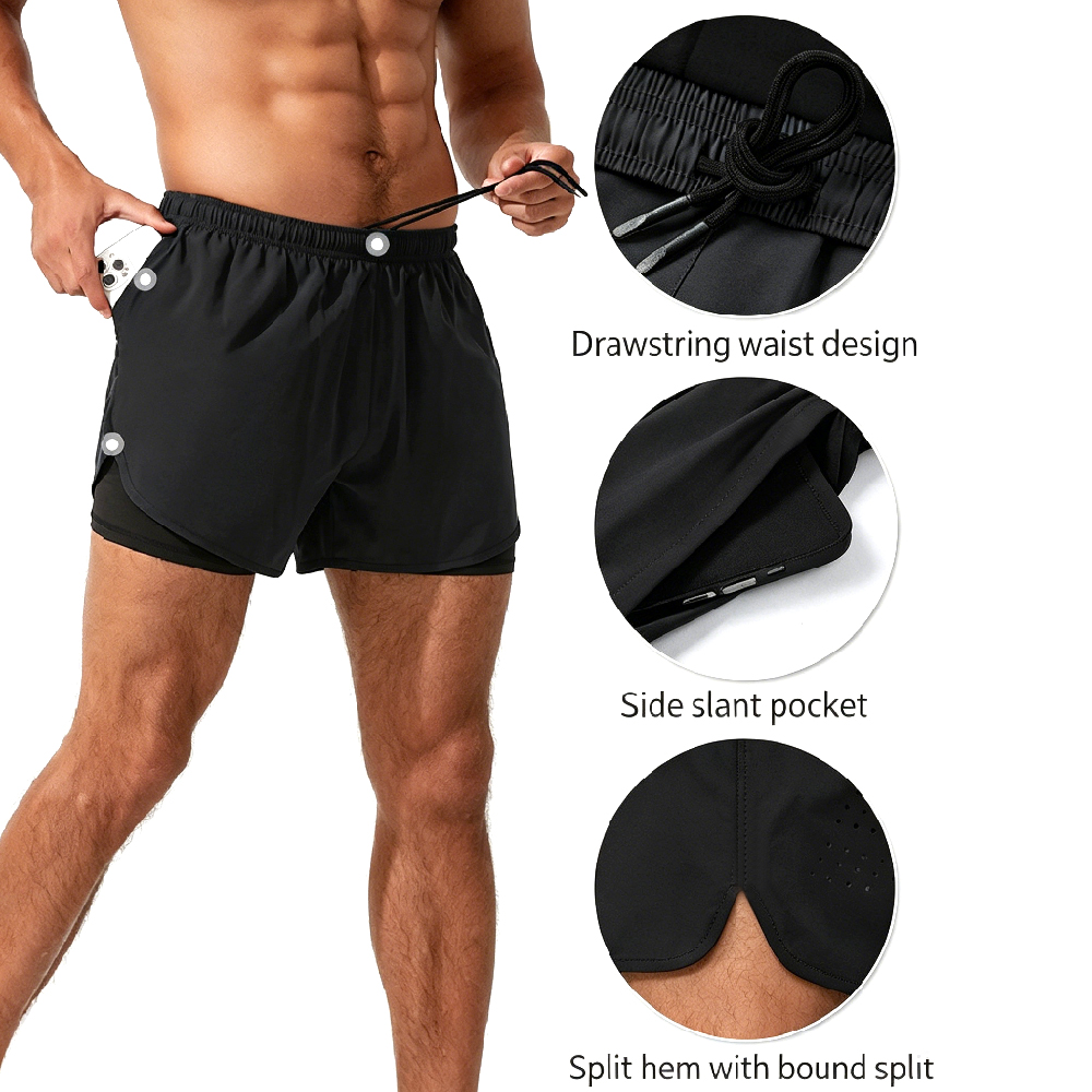 High-Waist 2-in-1 Running Shor - đánh giá và giá Compression Shorts Athletes